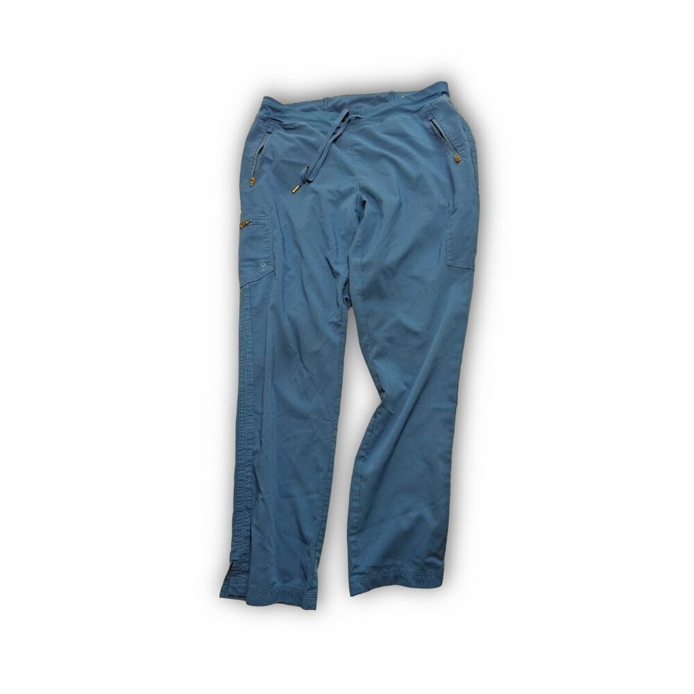 #5 Purple Label by Healing Hands Yoga Style Scrubs Royal Blue Pants– Size Large - Picture 2 of 6